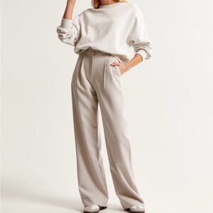 Abercrombie & Fitch Cream Sloane Tailored pants